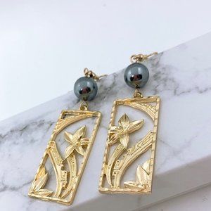 Tiger Lily flowers in Bloom earrings